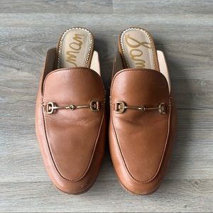 Sam Edelman Linne Tailored Mules in Cognac
